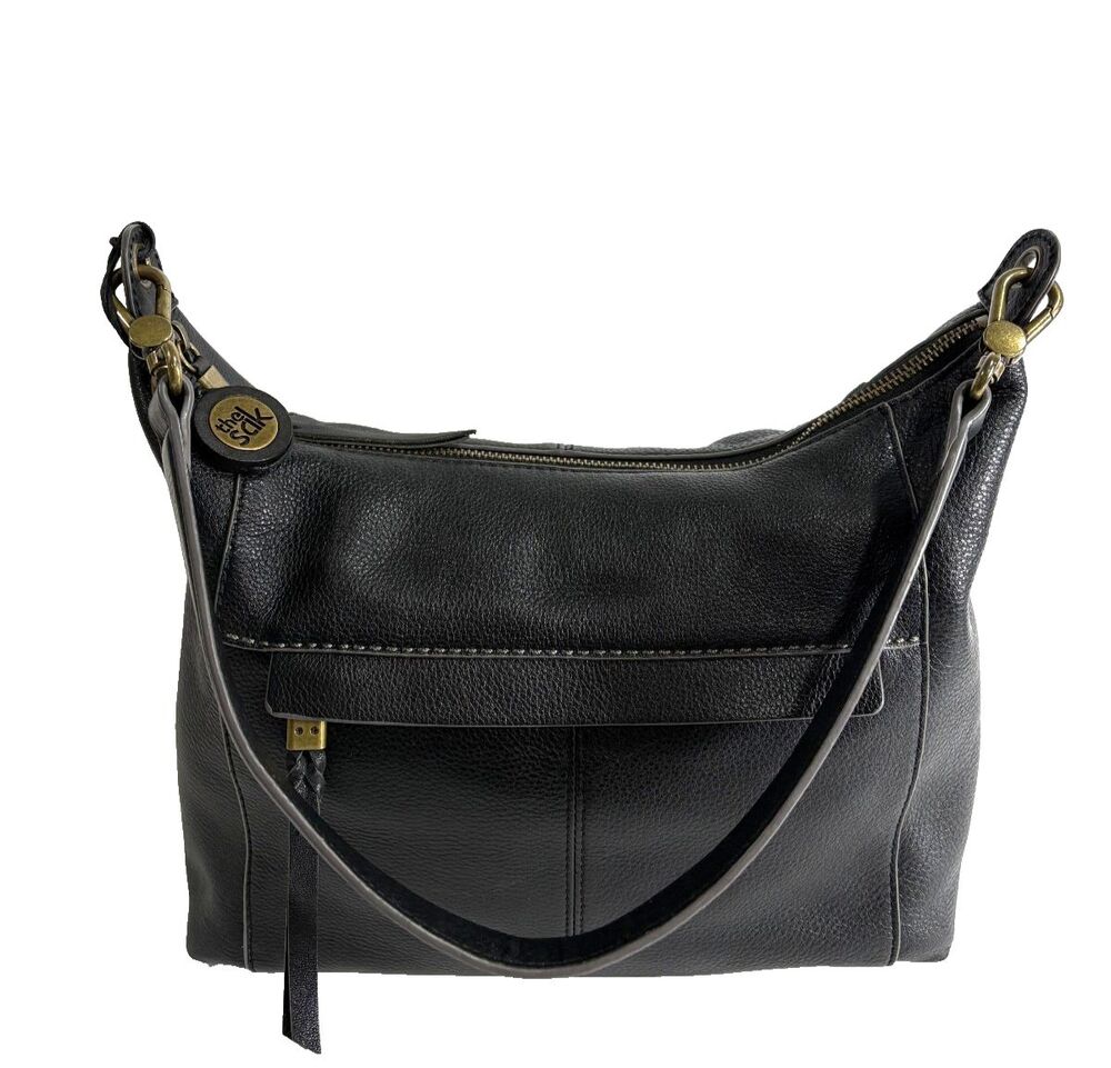 The Sak Alameda Hobo Bag Premium Large Leather Women's Handbag Black Purse
